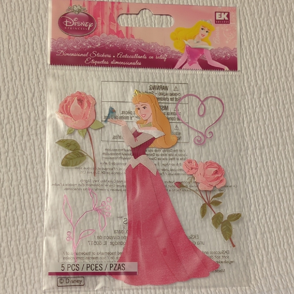 ☀️Disney Aurora Sleeping Beauty Dimensional Stickers - EK Success